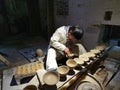 Intangible Cultural Heritage Inheritor making bamboo handcrafts