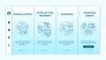 Intangible investment types onboarding vector template