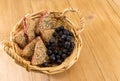integral cookies with aronia on a table Royalty Free Stock Photo