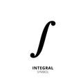 Integral symbol. Royalty Free Stock Photo