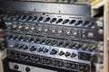 Integrated amplifier and equalizer mixer switch of sound equpiment Royalty Free Stock Photo