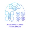 Integrated chain management blue gradient concept icon Royalty Free Stock Photo