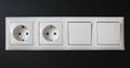 Integrated socket with switches installed in wall