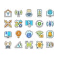 integration compatibility product icons set vector Royalty Free Stock Photo
