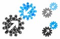 Integration gears Composition Icon of Ragged Parts Royalty Free Stock Photo
