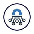 Integration, optimization, technology, gear, Artificial Intelligence icon