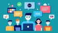 Integration Session Developers working together to integrate the chatbot with various platforms illustrated with icons