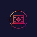 Integration system, computer technology icon Royalty Free Stock Photo