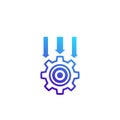 Integration system icon on white