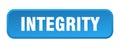integrity button. integrity square 3d push button. Royalty Free Stock Photo