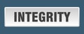integrity button. integrity square isolated push button. Royalty Free Stock Photo