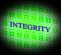 Integrity Data Represents Bytes Facts And Decency Royalty Free Stock Photo