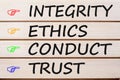 Integrity Ethics Conduct and Trust Concept