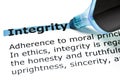 Integrity highlighted in blue