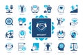 Integrity solid icon set Royalty Free Stock Photo