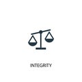 Integrity icon. Simple element