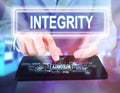 Integrity, Motivational Words Quotes Concept Royalty Free Stock Photo