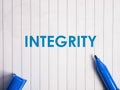 Integrity, Motivational Words Quotes Concept Royalty Free Stock Photo