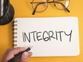 Integrity, Motivational Words Quotes Concept Royalty Free Stock Photo