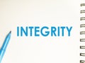 Integrity, Motivational Words Quotes Concept Royalty Free Stock Photo