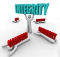 Integrity Person Lifting Word Competitive Advantage Best Leader Royalty Free Stock Photo