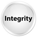 Integrity premium white round button Royalty Free Stock Photo