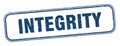 integrity stamp. integrity square grunge sign. Royalty Free Stock Photo