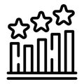 Integrity star graph icon outline vector. Balance scale