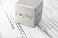Integrity with tax preparation Royalty Free Stock Photo