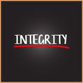 INTEGRITY word on education, inspiration and motivation concepts