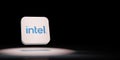 Intel App Icon Spotlighted on Black Background