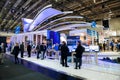 Intel company stand interior on exhibition Cebit 2017 in Hannover Messe, Germany