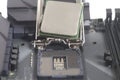 Intel LGA 1151 cpu socket on motherboard Computer PC with Proces