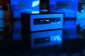 intel nuc concept, mini pc reflected in the mirror Royalty Free Stock Photo