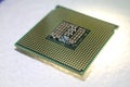Intel processor cpu close-up for computer Royalty Free Stock Photo