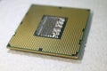 Intel processor cpu close-up for computer Royalty Free Stock Photo