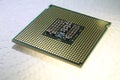 Intel processor cpu close-up for computer Royalty Free Stock Photo