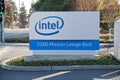 Intel Sign at Corporate Headquarters.