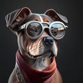 Intelectual hipster dog Royalty Free Stock Photo