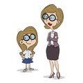 Intelectual mother and daughter Royalty Free Stock Photo