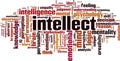 Intellect word cloud Royalty Free Stock Photo