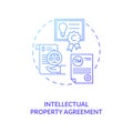 Intellectual property agreement concept icon