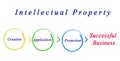 Intellectual property diagram Royalty Free Stock Photo