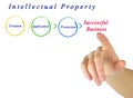 Intellectual property diagram Royalty Free Stock Photo