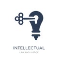 Intellectual property icon. Trendy flat vector Intellectual prop