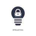 intellectual property icon on white background. Simple element illustration from law and justice concept Royalty Free Stock Photo