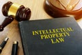 Intellectual Property Law on the desk. Copyright. Royalty Free Stock Photo