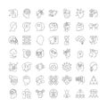 Intellectual property linear icons, signs, symbols vector line illustration set Royalty Free Stock Photo