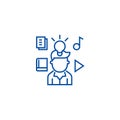 Intellectual property rights line icon concept. Intellectual property rights flat vector symbol, sign, outline