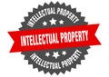 intellectual property sign. intellectual property round isolated ribbon label.
